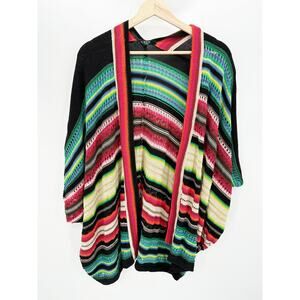 Lauren Ralph Lauren Women's Multicolor Striped Open Front Knit Cardigan Sweater